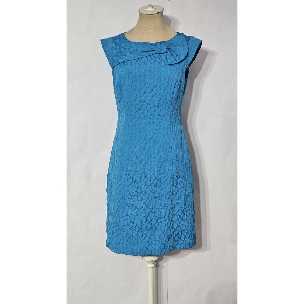 New Direction Sheath Sleeveless Women's Size 6 Dress In Turquoise
